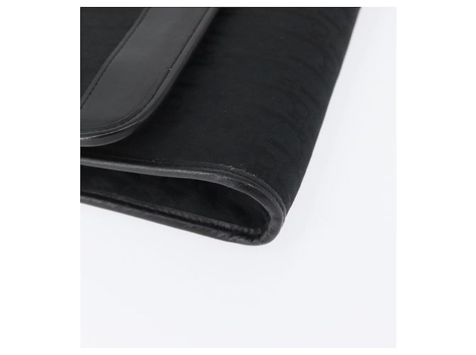 Borsa a spalla in tela Trotter Christian Dior nera e oro Auth mr2080 Nero D'oro - vista 10