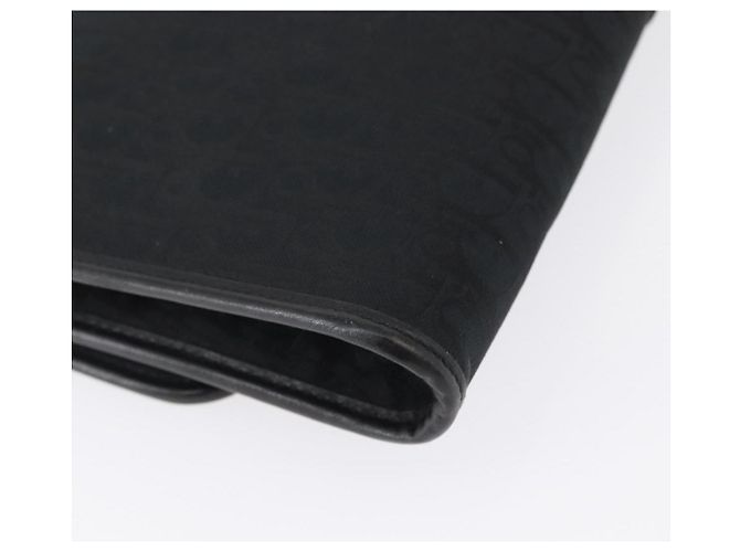Borsa a spalla in tela Trotter Christian Dior nera e oro Auth mr2080 Nero D'oro - vista 12