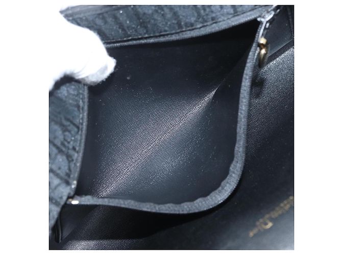 Borsa a spalla in tela Trotter Christian Dior nera e oro Auth mr2080 Nero D'oro - vista 21