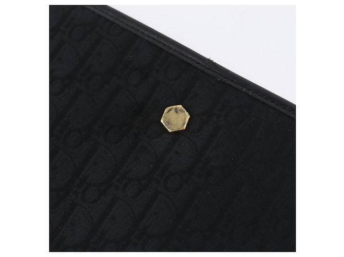 Borsa a spalla in tela Trotter Christian Dior nera e oro Auth mr2080 Nero D'oro - vista 23