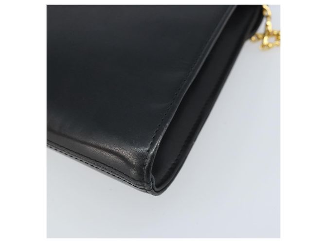 Givenchy Borsa a mano con catena in pelle nera e oro Auth 172216 Nero D'oro - vista 15