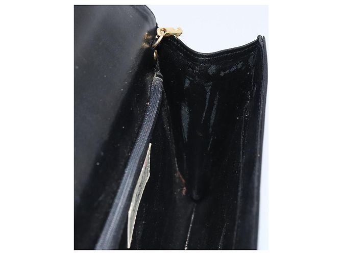 Givenchy Borsa a mano con catena in pelle nera e oro Auth 172216 Nero D'oro - vista 19
