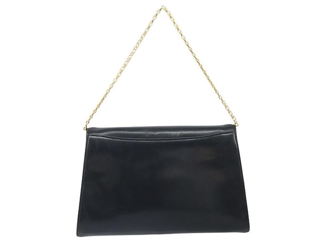 Givenchy Borsa a mano con catena in pelle nera e oro Auth 172216 Nero D'oro - vista 2