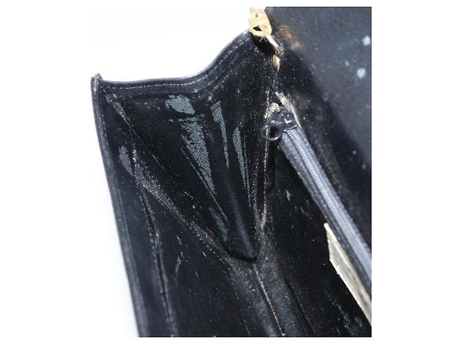 Givenchy Borsa a mano con catena in pelle nera e oro Auth 172216 Nero D'oro - vista 20