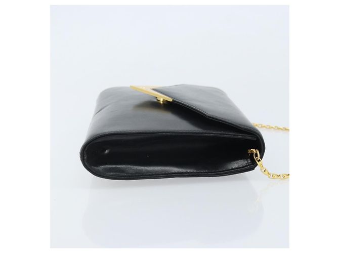 Givenchy Borsa a mano con catena in pelle nera e oro Auth 172216 Nero D'oro - vista 3