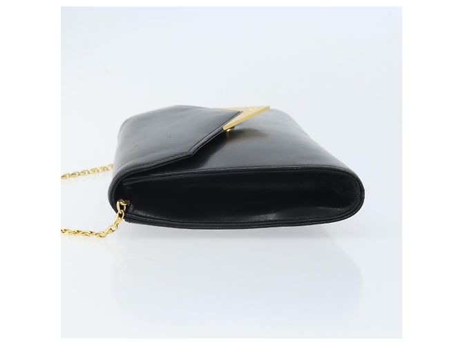 Givenchy Borsa a mano con catena in pelle nera e oro Auth 172216 Nero D'oro - vista 4