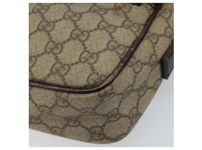 Borsa a Spalla GG Supreme in PVC Beige e Argento di GUCCI 114291 Auth 172289 - vista 10