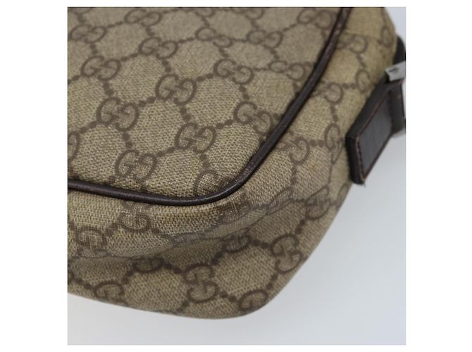 Borsa a Spalla GG Supreme in PVC Beige e Argento di GUCCI 114291 Auth 172289 - vista 12