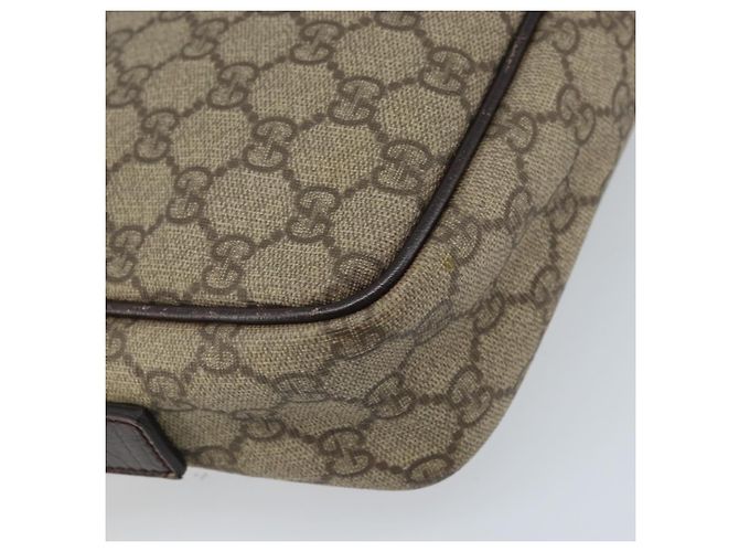 Borsa a Spalla GG Supreme in PVC Beige e Argento di GUCCI 114291 Auth 172289 - vista 13