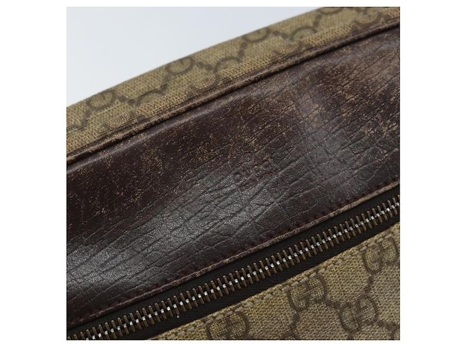 Borsa a Spalla GG Supreme in PVC Beige e Argento di GUCCI 114291 Auth 172289 - vista 14