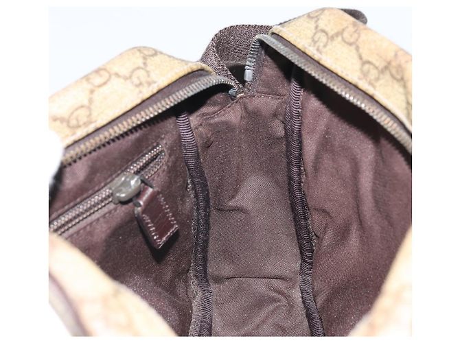 Borsa a Spalla GG Supreme in PVC Beige e Argento di GUCCI 114291 Auth 172289 - vista 18