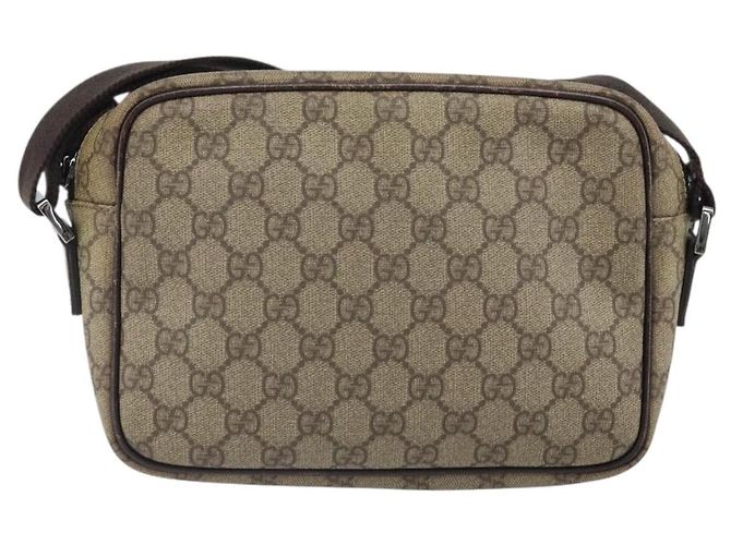 Borsa a Spalla GG Supreme in PVC Beige e Argento di GUCCI 114291 Auth 172289 - vista 3