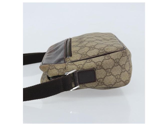 Borsa a Spalla GG Supreme in PVC Beige e Argento di GUCCI 114291 Auth 172289 - vista 5
