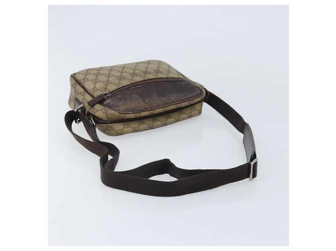 Borsa a Spalla GG Supreme in PVC Beige e Argento di GUCCI 114291 Auth 172289 - vista 7