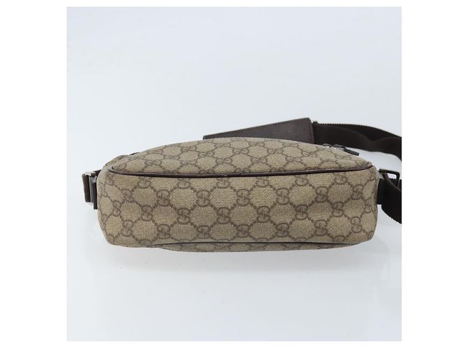 Borsa a Spalla GG Supreme in PVC Beige e Argento di GUCCI 114291 Auth 172289 - vista 9