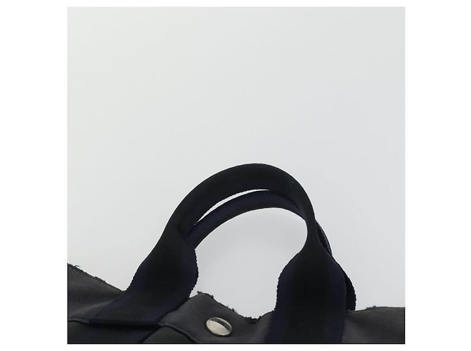 Hermès HERMES Borsa Fourre Tout in Tela 2 Set Grigio Blu Navy Auth bs33354 Marrone - vista 14