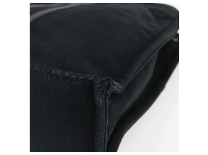 Hermès HERMES Fourre Tout MM Borsa a Mano Tela Nera Argento Auth 172610 Nero - vista 10