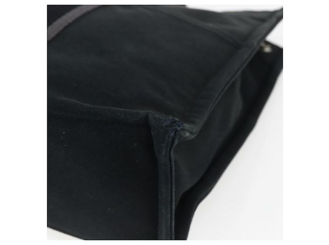 Hermès HERMES Fourre Tout MM Borsa a Mano Tela Nera Argento Auth 172610 Nero - vista 12