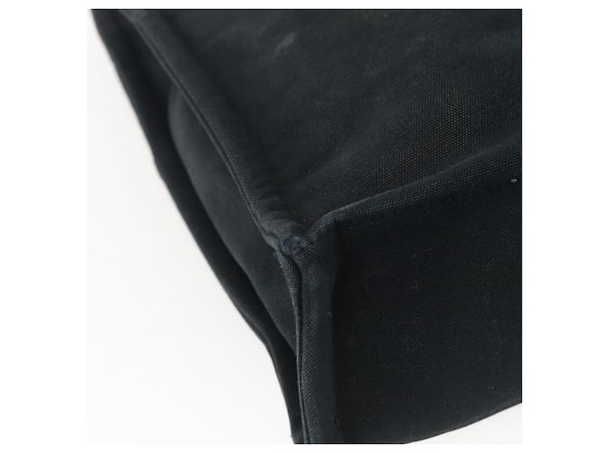 Hermès HERMES Fourre Tout MM Borsa a Mano Tela Nera Argento Auth 172610 Nero - vista 13