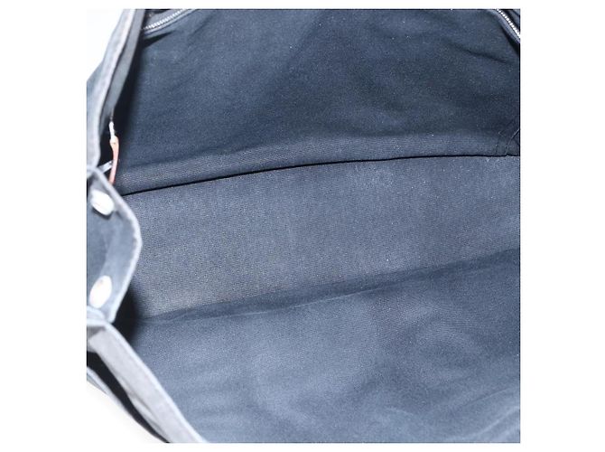 Hermès HERMES Fourre Tout MM Borsa a Mano Tela Nera Argento Auth 172610 Nero - vista 14