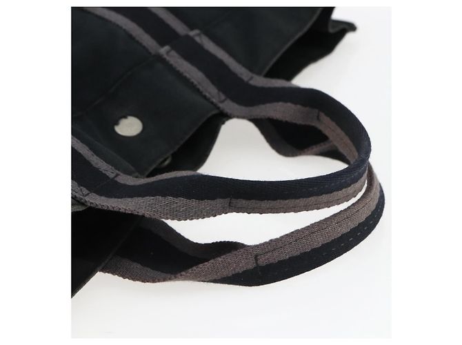 Hermès HERMES Fourre Tout MM Borsa a Mano Tela Nera Argento Auth 172610 Nero - vista 7