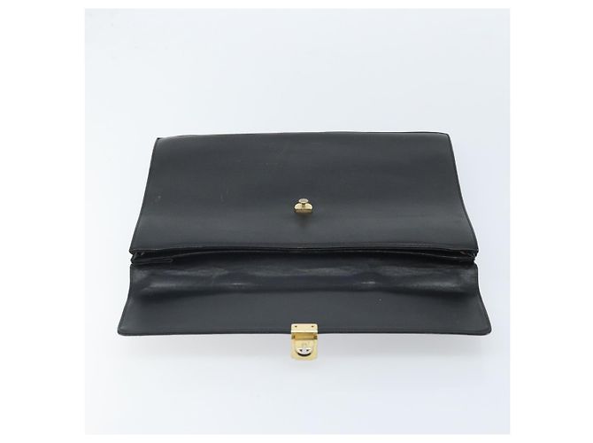 Borsa da lavoro Burberry in pelle nera e oro Auth bs33074 Nero D'oro - vista 10