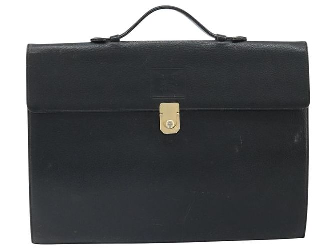 Borsa da lavoro Burberry in pelle nera e oro Auth bs33074 Nero D'oro - vista 13