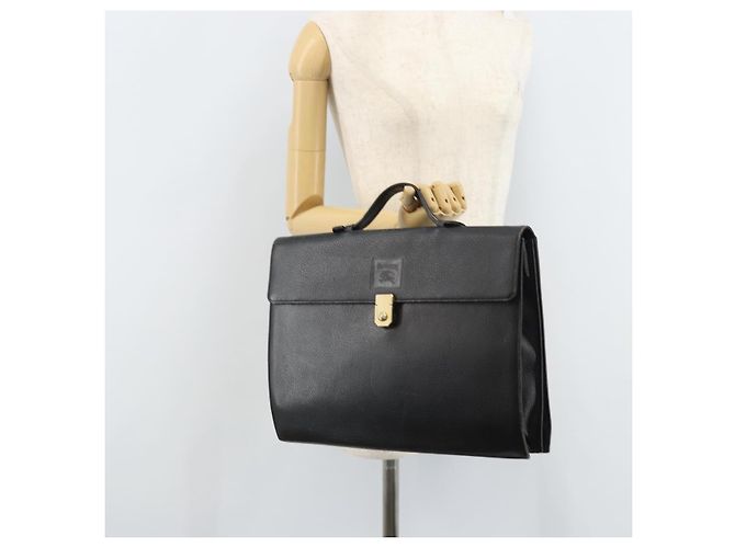 Borsa da lavoro Burberry in pelle nera e oro Auth bs33074 Nero D'oro - vista 23