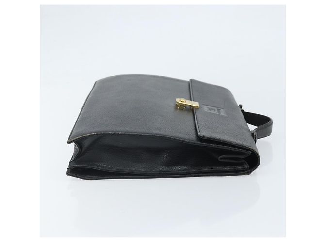 Borsa da lavoro Burberry in pelle nera e oro Auth bs33074 Nero D'oro - vista 3
