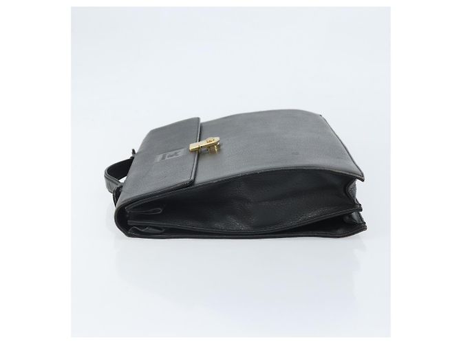 Borsa da lavoro Burberry in pelle nera e oro Auth bs33074 Nero D'oro - vista 4