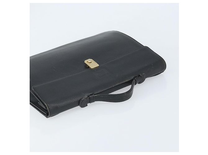 Borsa da lavoro Burberry in pelle nera e oro Auth bs33074 Nero D'oro - vista 6
