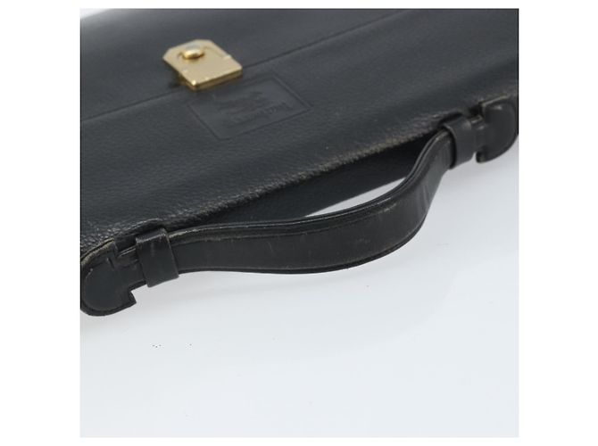 Borsa da lavoro Burberry in pelle nera e oro Auth bs33074 Nero D'oro - vista 7