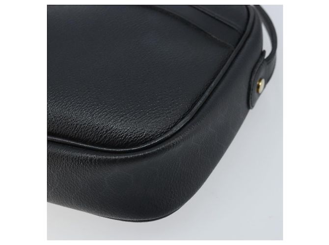 Borsa a spalla in tela a nido d'ape PVC nera e oro Christian Dior Auth ka2533 Nero D'oro - vista 10