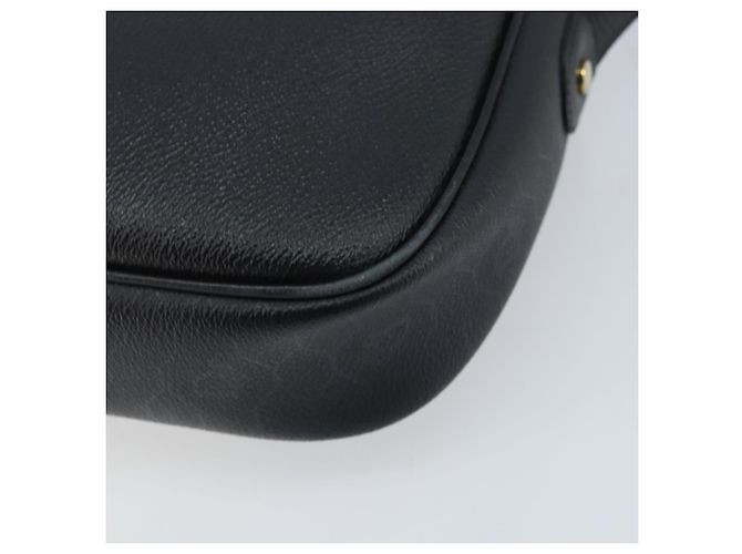 Borsa a spalla in tela a nido d'ape PVC nera e oro Christian Dior Auth ka2533 Nero D'oro - vista 12