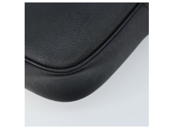 Borsa a spalla in tela a nido d'ape PVC nera e oro Christian Dior Auth ka2533 Nero D'oro - vista 13