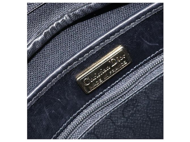 Borsa a spalla in tela a nido d'ape PVC nera e oro Christian Dior Auth ka2533 Nero D'oro - vista 16