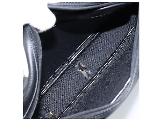 Borsa a spalla in tela a nido d'ape PVC nera e oro Christian Dior Auth ka2533 Nero D'oro - vista 17
