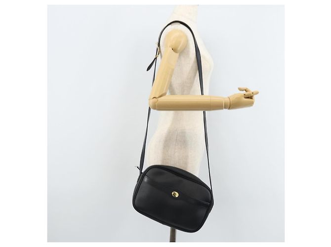 Borsa a spalla in tela a nido d'ape PVC nera e oro Christian Dior Auth ka2533 Nero D'oro - vista 23