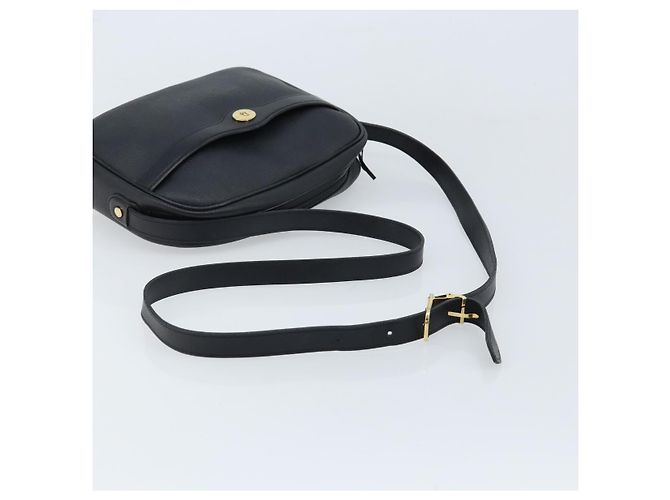 Borsa a spalla in tela a nido d'ape PVC nera e oro Christian Dior Auth ka2533 Nero D'oro - vista 7