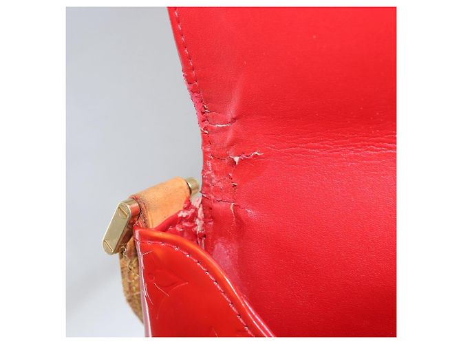 LOUIS VUITTON Borsa Thompson Street Monogram Vernis Rossa M91094 LV Auth bs33383 Rosso - vista 10