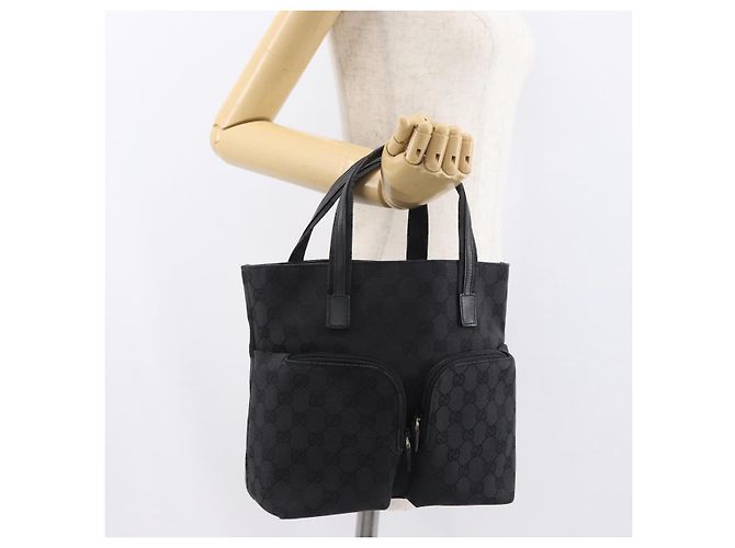 GUCCI GG Canvas Handtasche Schwarz Silber 002 1080 Auth fm5087 - Ansicht 21