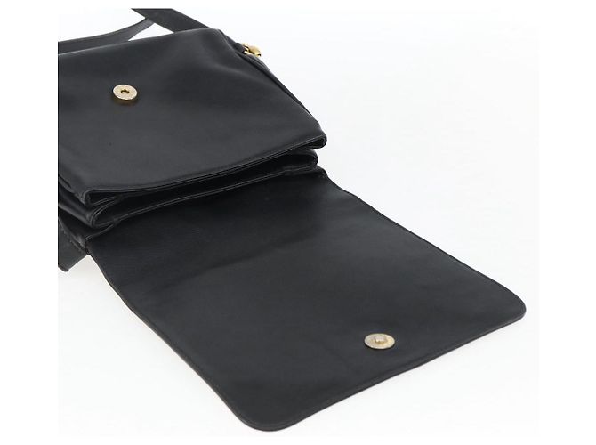 Borsa a Spalla in Pelle Nera e Argento GUCCI 001 2214 Auth ep13226 Nero - vista 14