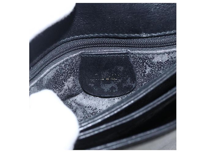 Borsa a Spalla in Pelle Nera e Argento GUCCI 001 2214 Auth ep13226 Nero - vista 15