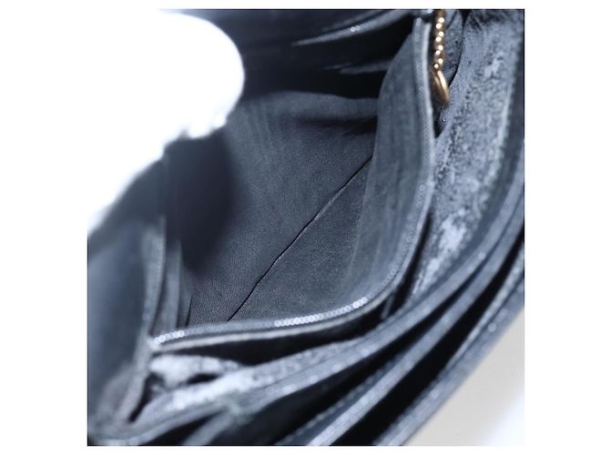 Borsa a Spalla in Pelle Nera e Argento GUCCI 001 2214 Auth ep13226 Nero - vista 21