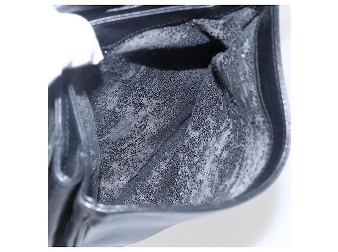 Borsa a Spalla in Pelle Nera e Argento GUCCI 001 2214 Auth ep13226 Nero - vista 22