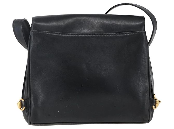 Borsa a Spalla in Pelle Nera e Argento GUCCI 001 2214 Auth ep13226 Nero - vista 3
