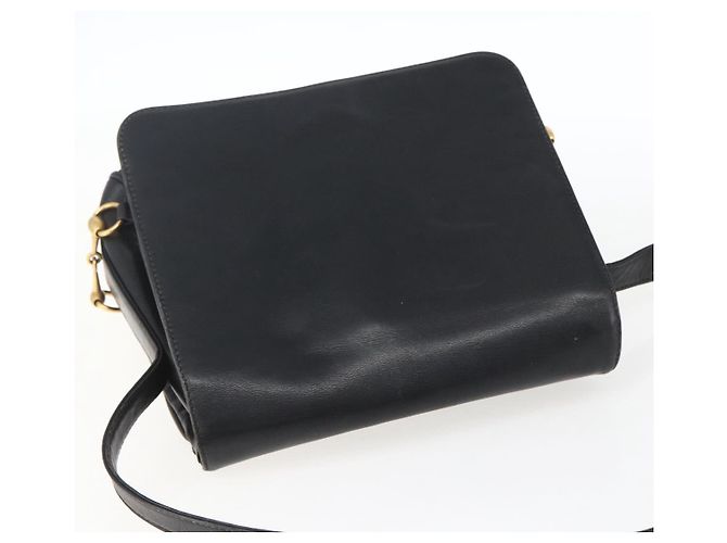 Borsa a Spalla in Pelle Nera e Argento GUCCI 001 2214 Auth ep13226 Nero - vista 6