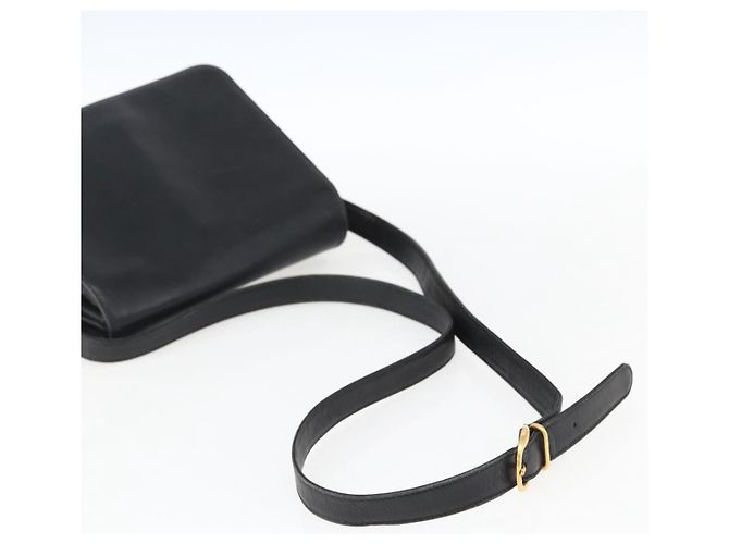 Borsa a Spalla in Pelle Nera e Argento GUCCI 001 2214 Auth ep13226 Nero - vista 7