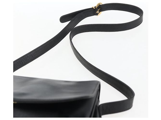 Borsa a Spalla in Pelle Nera e Argento GUCCI 001 2214 Auth ep13226 Nero - vista 8