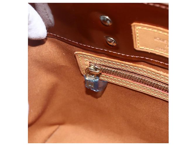 LOUIS VUITTON Borsa a Mano Monogram Vernis Reade PM Bronzo M91146 LV Auth th6587 - vista 19